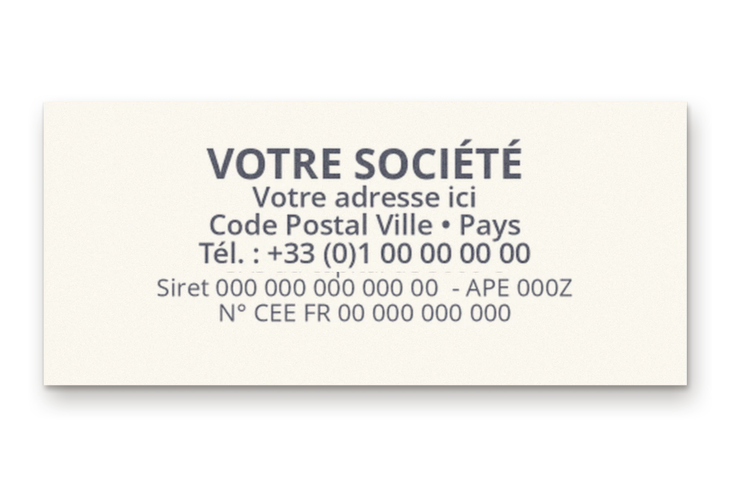 Empreinte d’un tampon sur papier