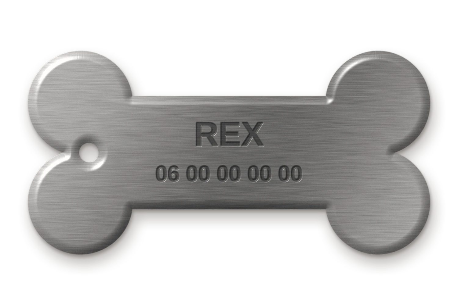Médaille en os gravée pour chien